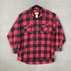 VTG Field & Stream Men's XXL Plaid Flannel Long Sleve Button Up Shirt RN(53623)